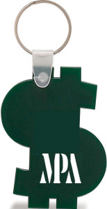 Promotional Key Chains: Dollar Sign Shaped Keychains